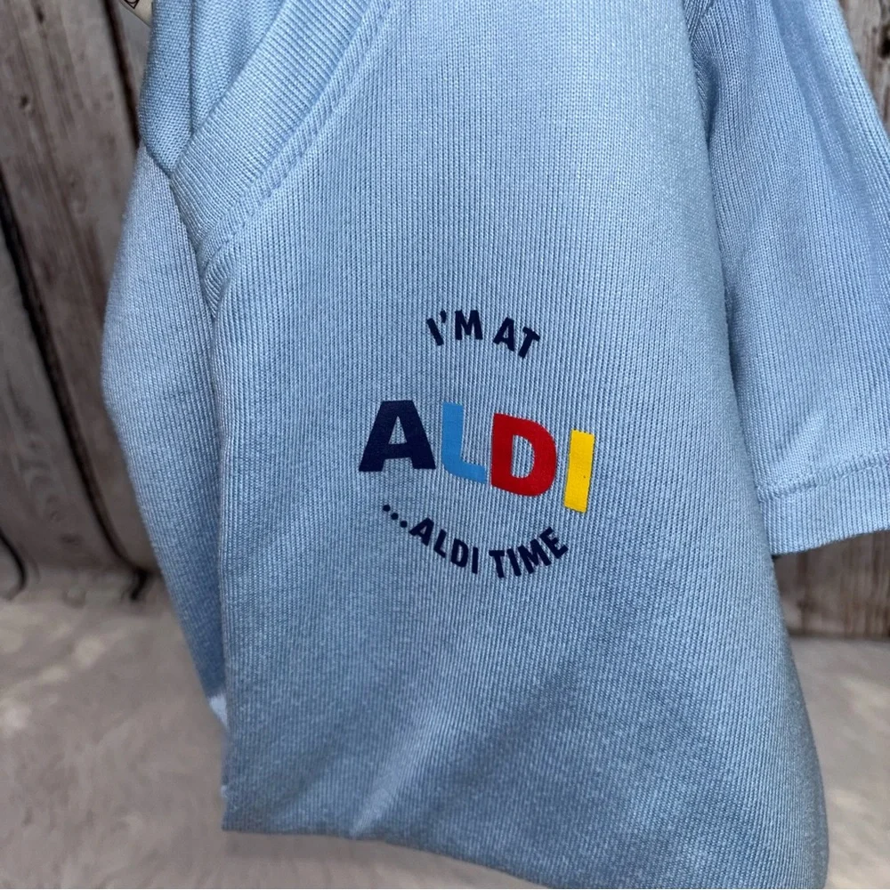 ALDI Pajama Set ~ Women’s Large ~ Serra Brand ~ Shorts & T-Shirt‎ ~ Blue White